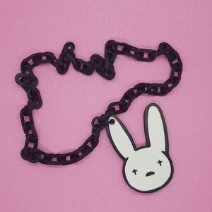 Black and White Bunny Necklace